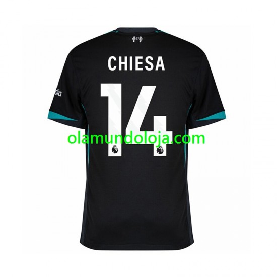 Camisola Liverpool Federico Chiesa 14 Homem Equipamento Segundo 2024-2025 Manga Curta